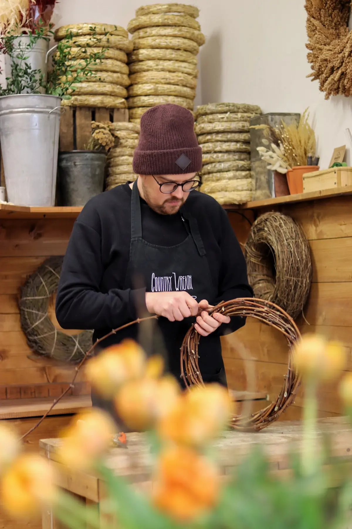 Ruční výroba věnců Country Wreath
