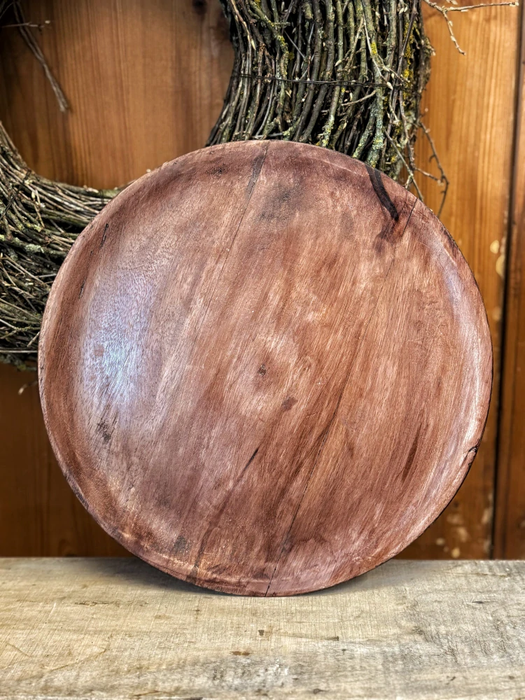 Dřevěný kulatý podnos - 28 cm