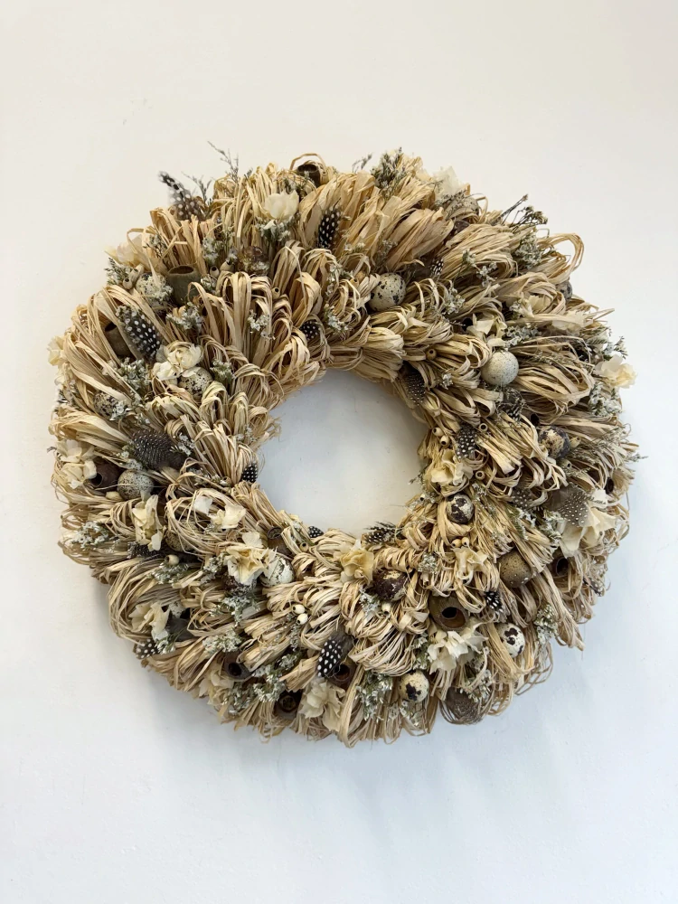 Jarní lýkový věnec - 48 cm 