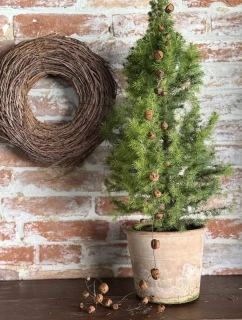 Girlanda s rezavými rolničkami – 120 cm